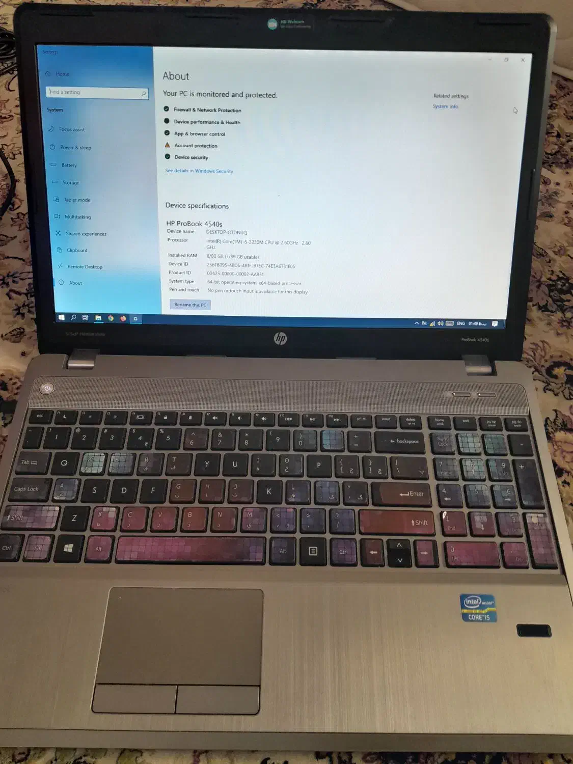 HP ProBook 4540s|رایانه همراه|کرج, شهرک بنفشه|دیوار