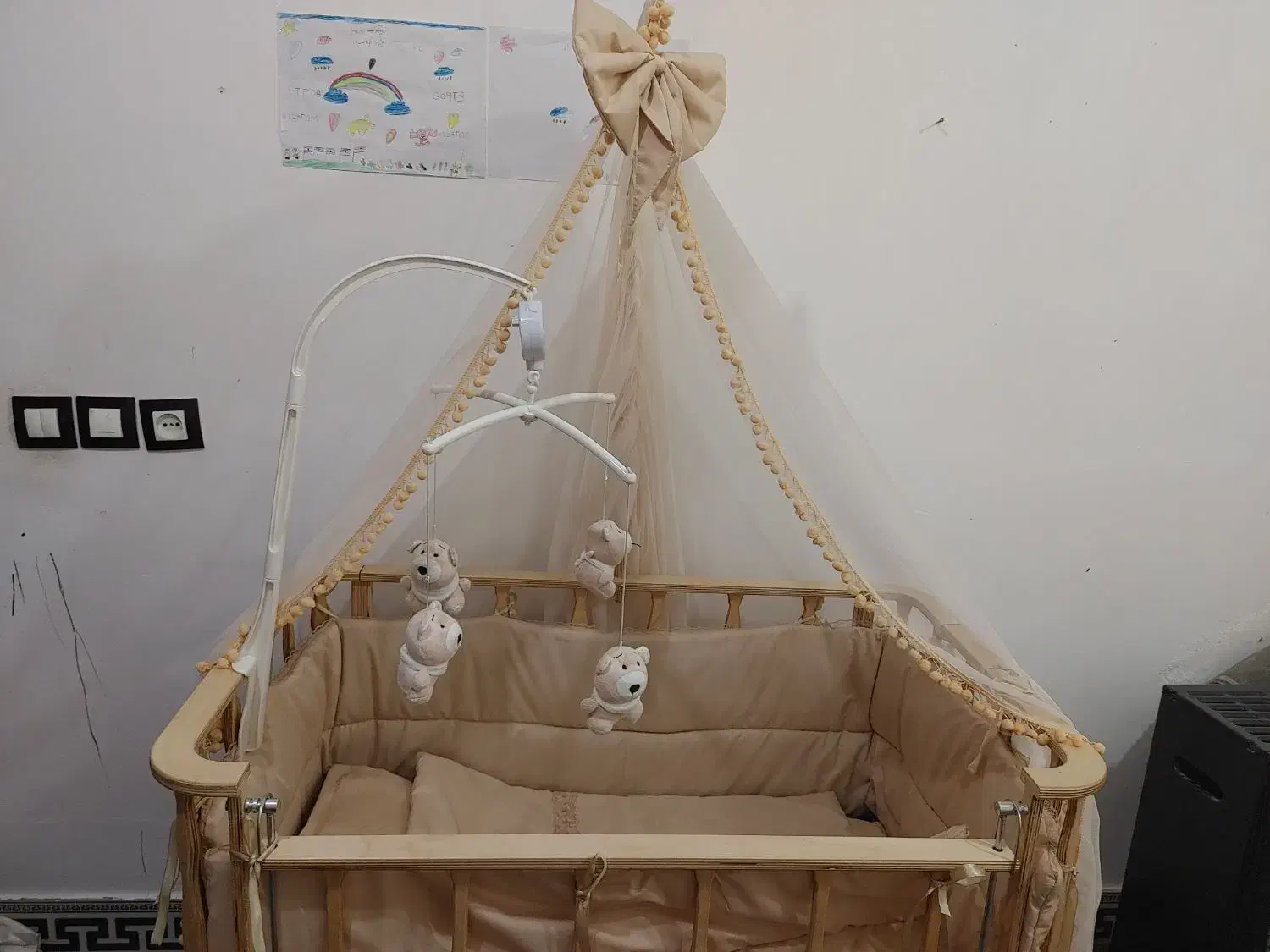 تخت و گهواره کودک مدل انجل|اسباب و اثاث بچه|یاسوج, |دیوار