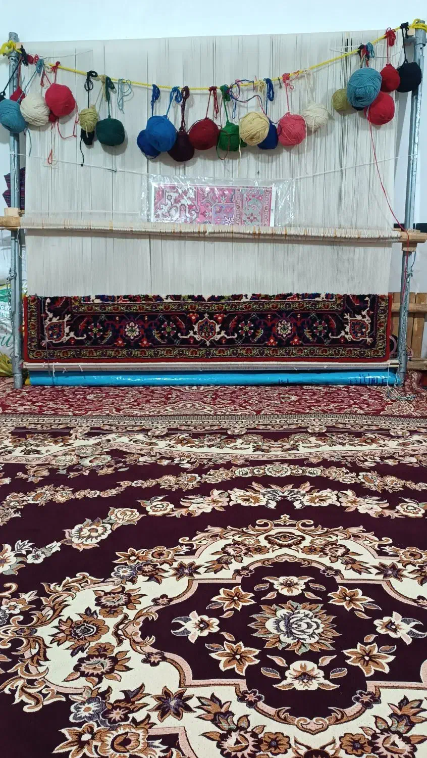 فرش نیمه کاره دستباف دو جفت با نقشه تاجری ۲|فرش|تبریز, |دیوار