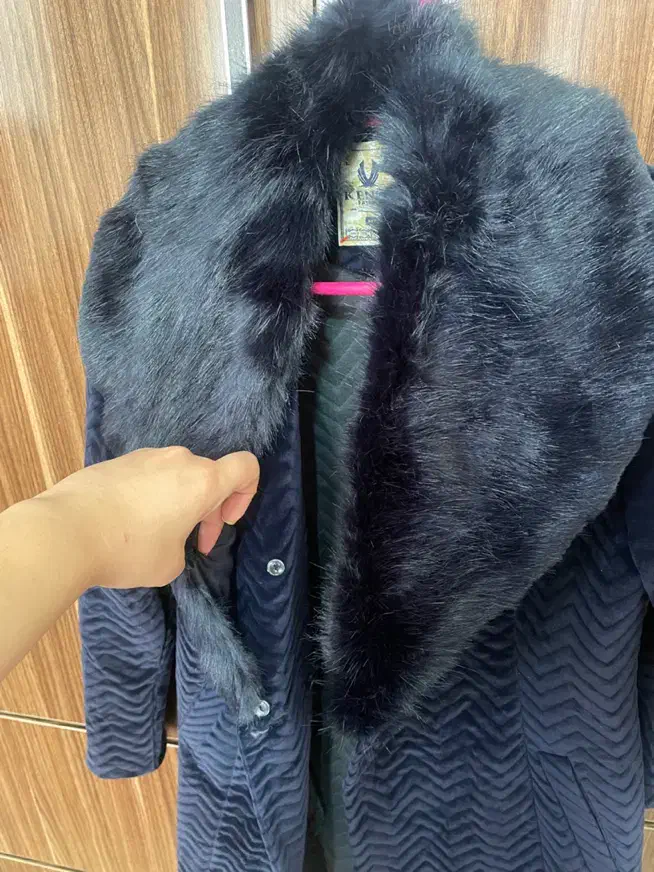 پالتو مخمل سرمه ای سایز ۳۸|لباس|بروجرد, |دیوار