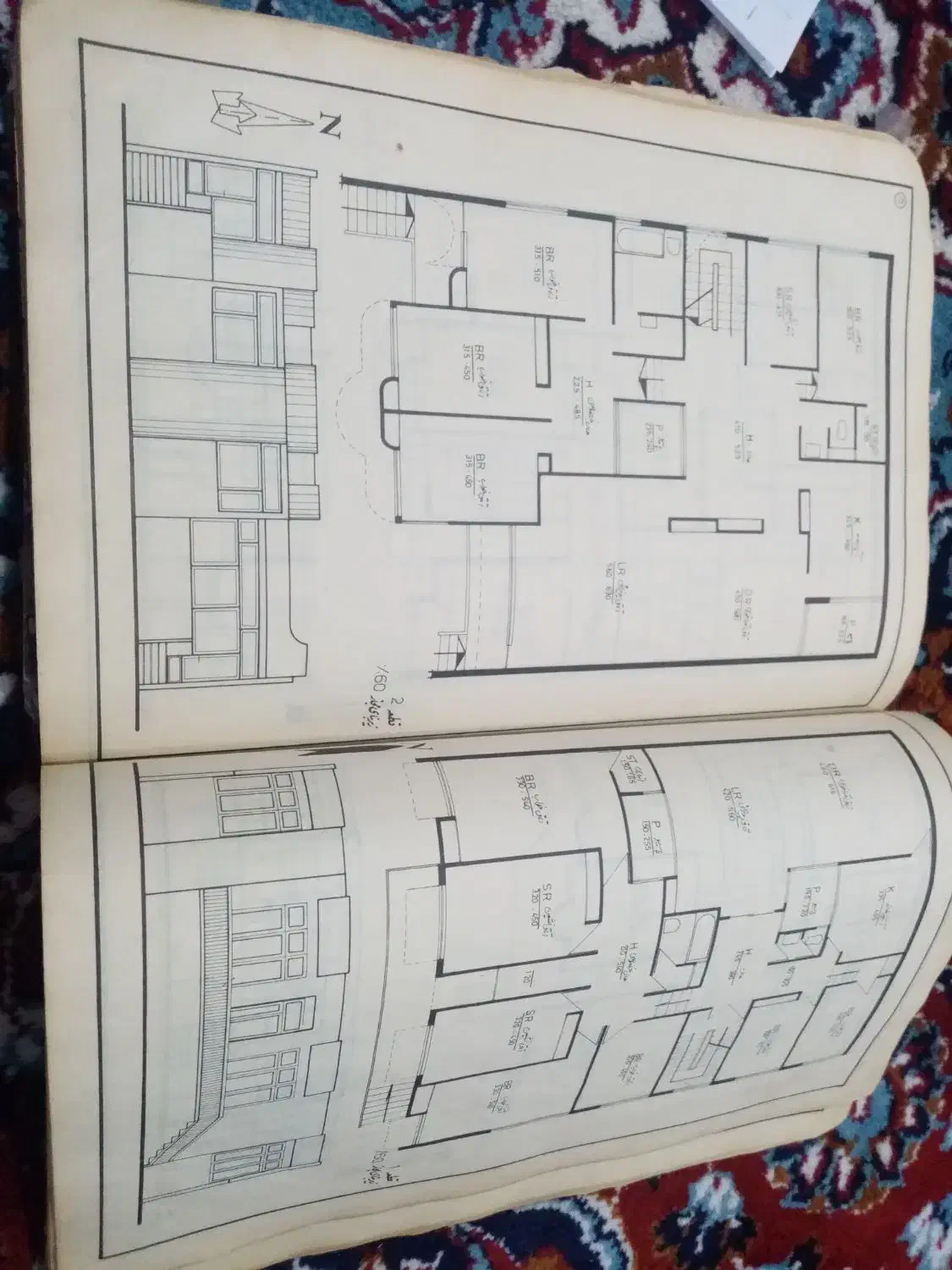 کتاب نقشه معماری خیلی قدیمی ونا یاب|کتاب و مجله تاریخی|اصفهان, سرشبادران|دیوار