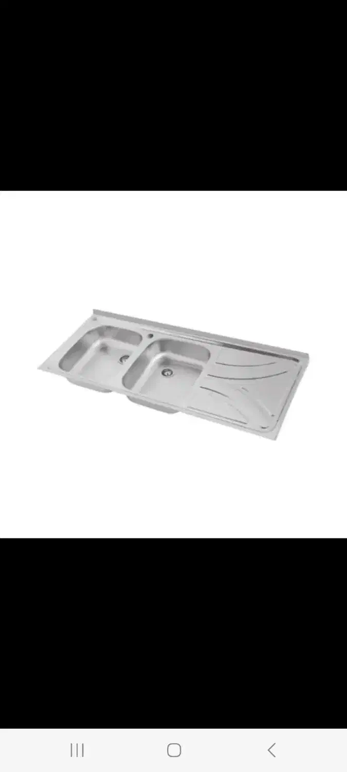 سینک استیل دو لگن نگین الماس|مصالح و تجهیزات ساختمان|تبریز, |دیوار