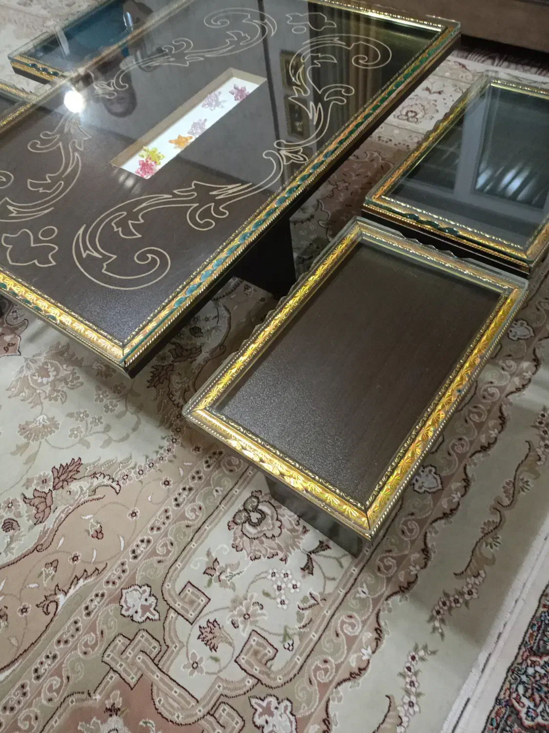 میز جلو مبلی به همراه عسلی|مبلمان خانگی و میز عسلی|کلاردشت, |دیوار