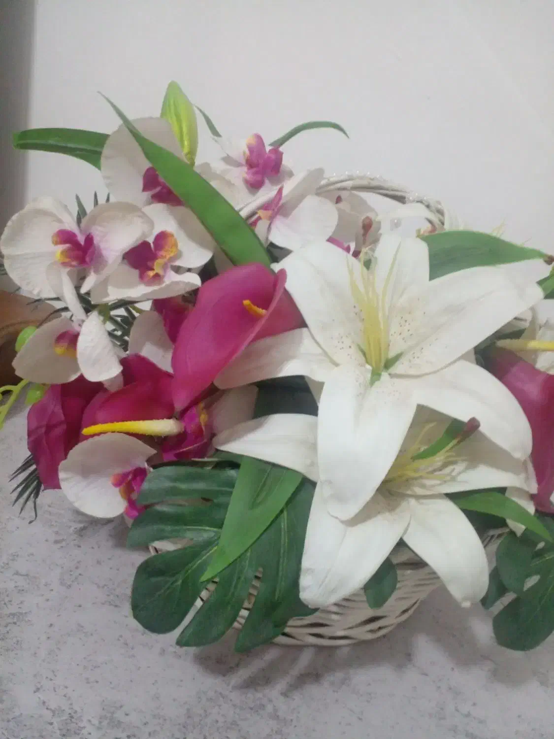 سبدگل مصنوعی خارجی|گل مصنوعی|محمدیه-قزوین, |دیوار