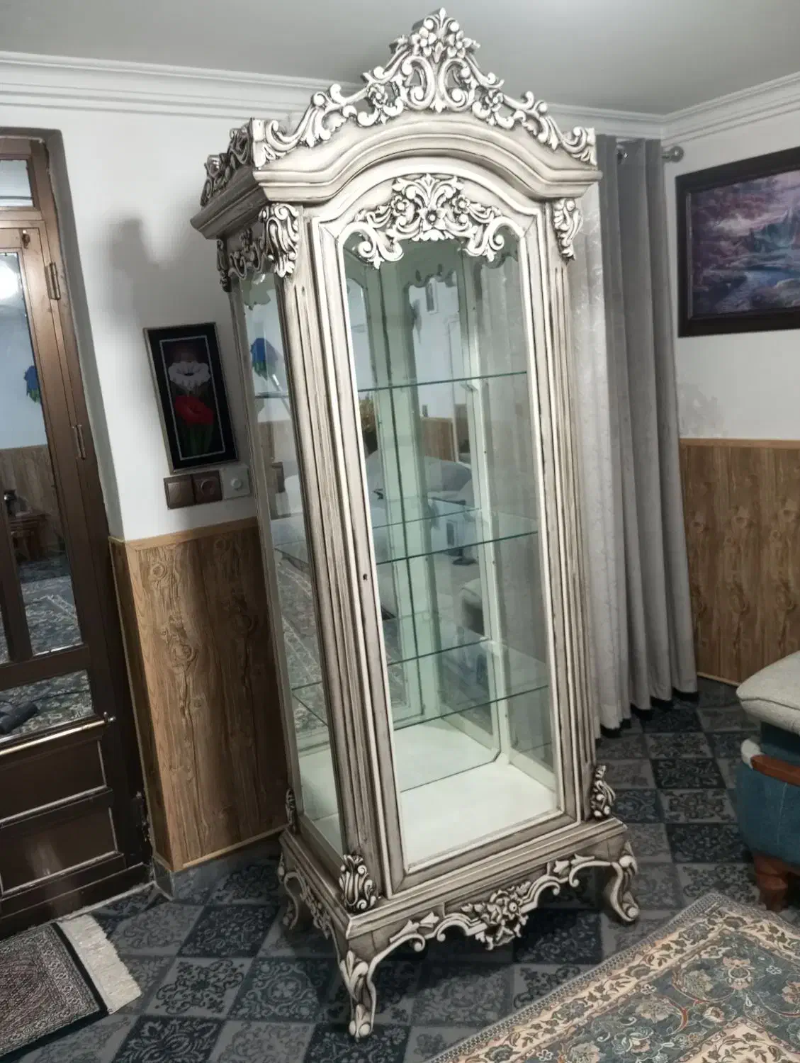 بوفه آینه دار وچراغ دار|بوفه، ویترین، کنسول|نوشهر, |دیوار