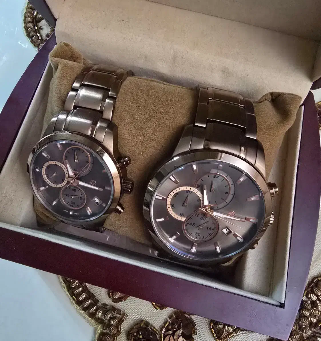 ساعت سه موتوره آریس گلد سوئیس ست زنانه مردانه|ساعت|تبریز, |دیوار