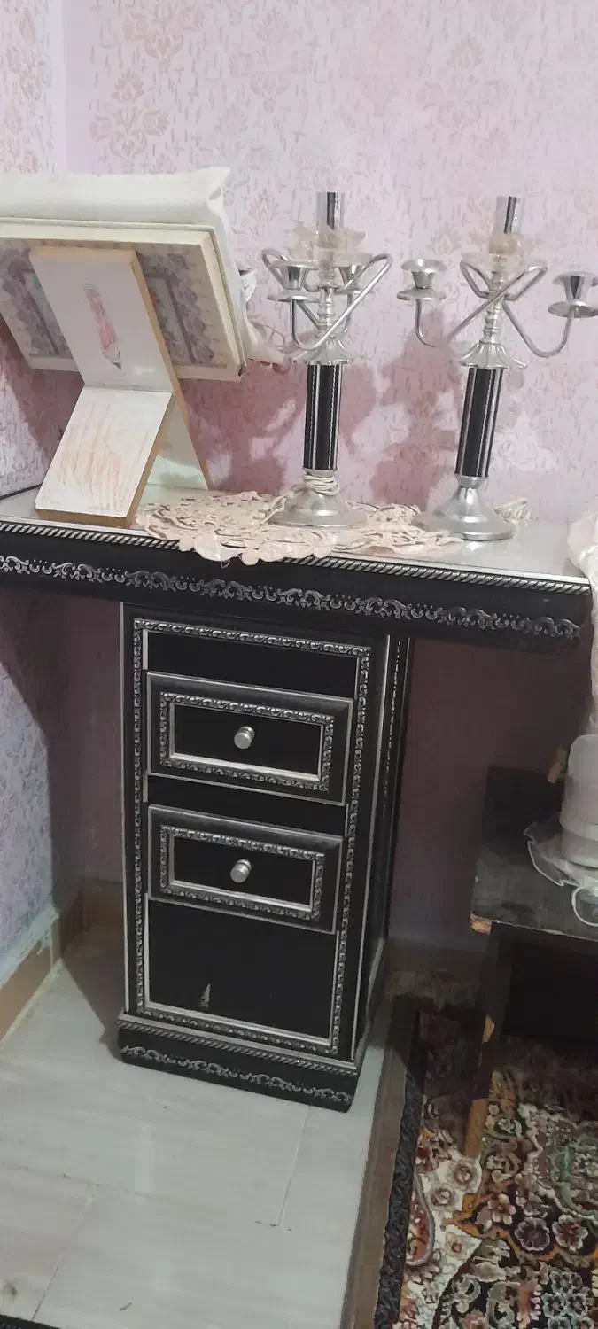 میز آینه وشمعدان|بوفه، ویترین، کنسول|محمدیه-قزوین, |دیوار