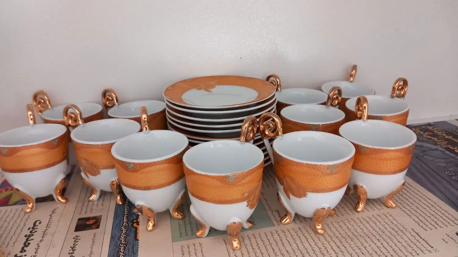 فنجان وزیره دو دست|ظروف سرو و پذیرایی|بیجار, |دیوار