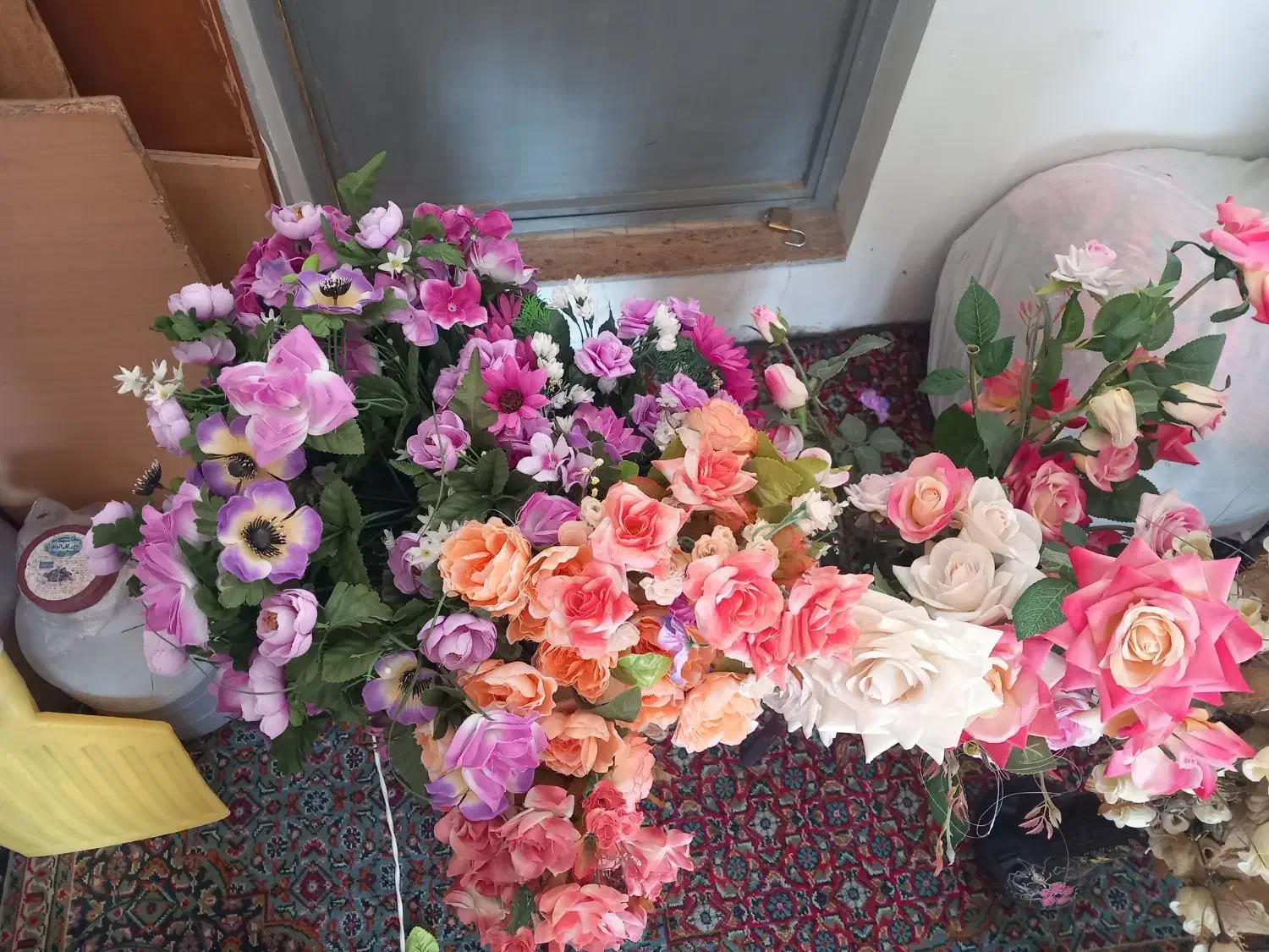 گل مصنوعی با گلدان|گل مصنوعی|زنجان, |دیوار