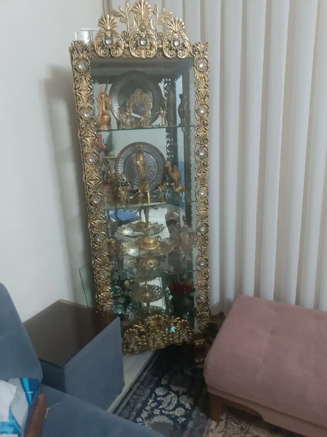 بوفه برنجی|بوفه، ویترین، کنسول|شهریار, شهرک بهاران (ویره)|دیوار