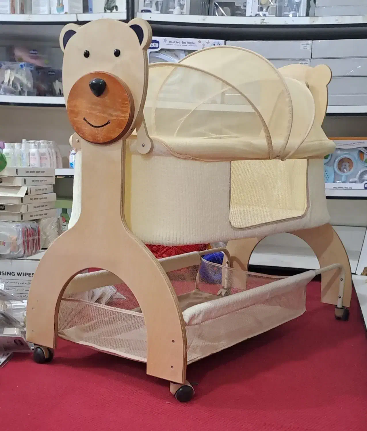 گهواره چوبی آراد|تخت و صندلی بچه|کهریزک, |دیوار