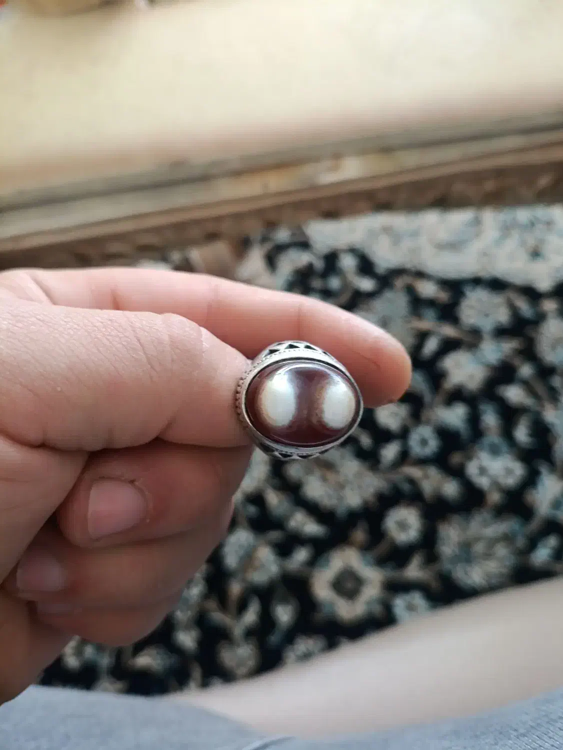 انگشتر خواص باباقوری و عقیق یمن اصل|جواهرات|رودهن, |دیوار