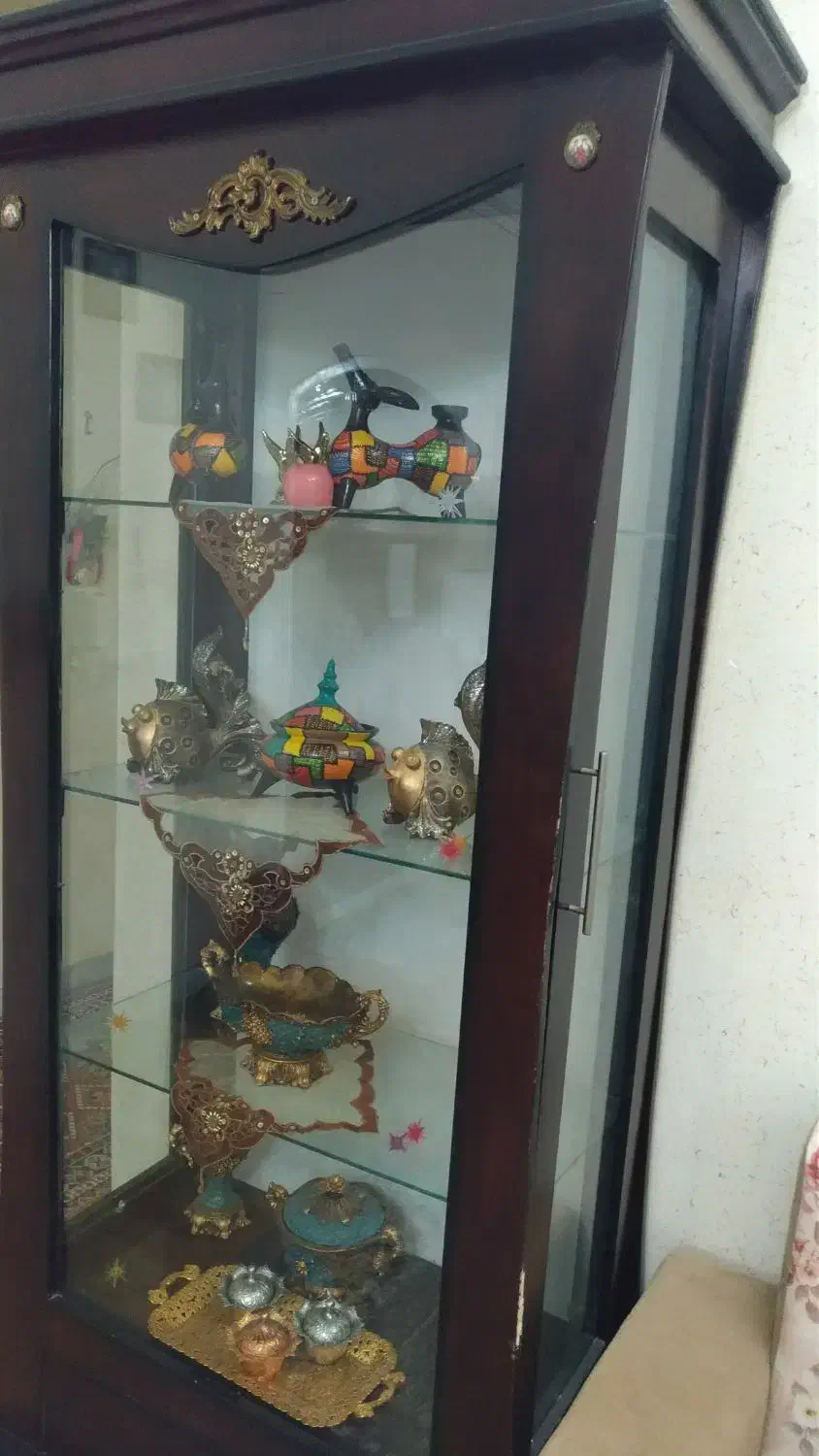 بوفه چوبی|بوفه، ویترین، کنسول|نیشابور, گمنام غربی|دیوار