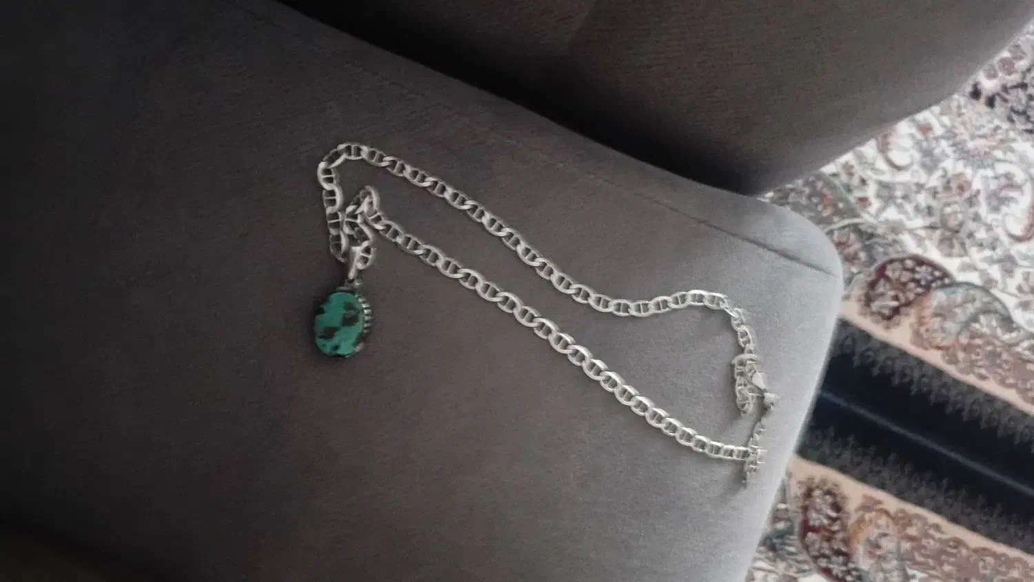 زنجیر واویز فیروزه|جواهرات|اراک, |دیوار