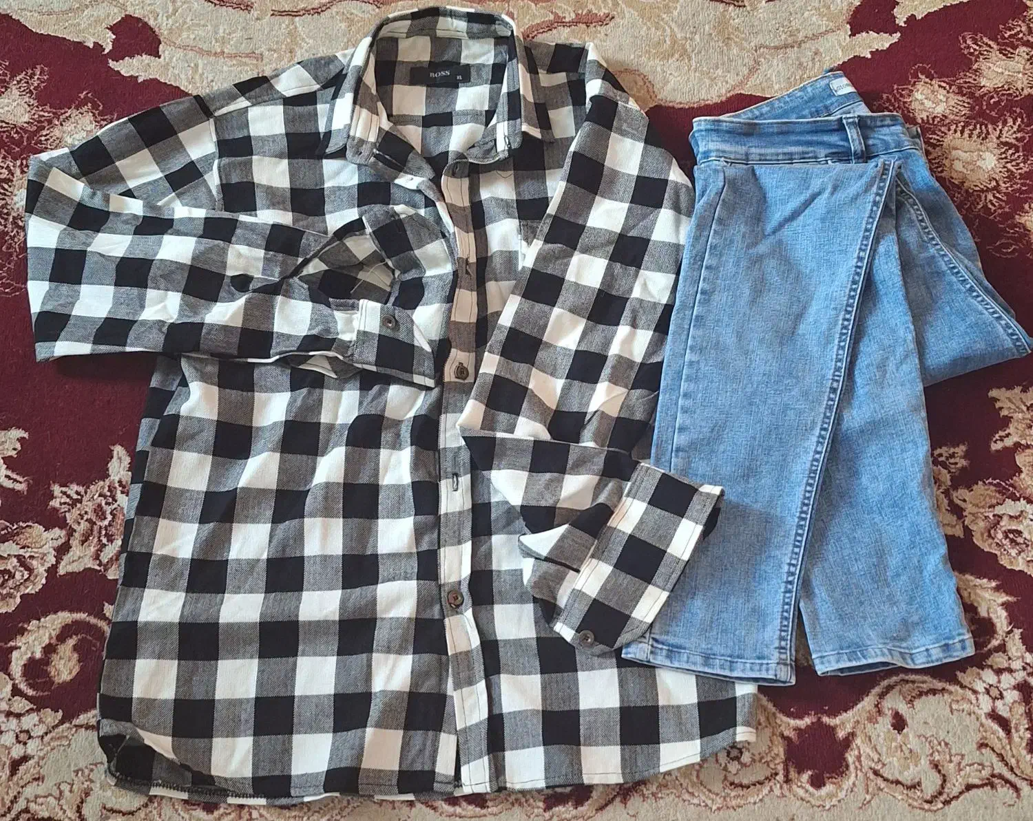 ست مردانه پیراهن XL و شلوار 32 تمیز|لباس|شاهرود, |دیوار