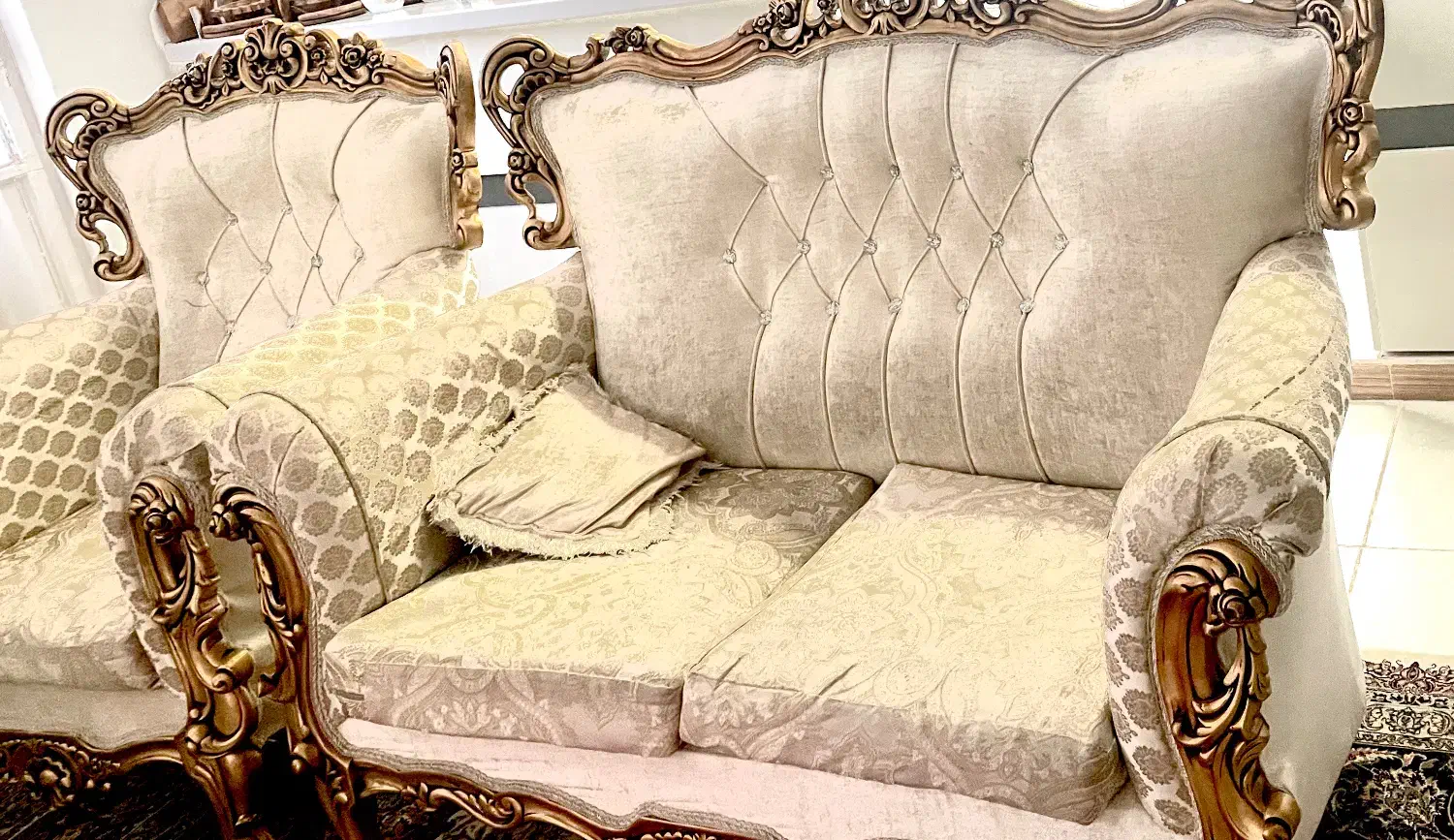 ست مبل هفت نفره با جلو مبلی و میز ناهار خوری ۶نفره|مبلمان خانگی و میز عسلی|یزد, |دیوار