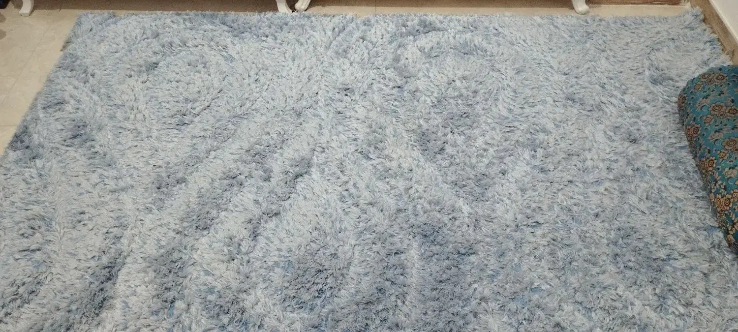 فرش شگی آبی رنگ|فرش|ماهدشت, |دیوار