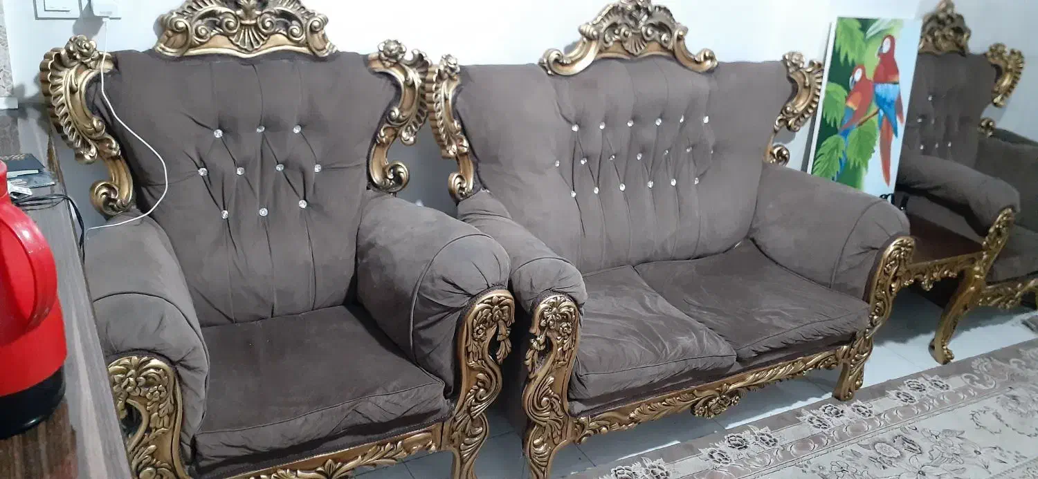 مبل ۴ نفره استیل|مبلمان خانگی و میز عسلی|تهران, شهرک ولیعصر شمالی|دیوار