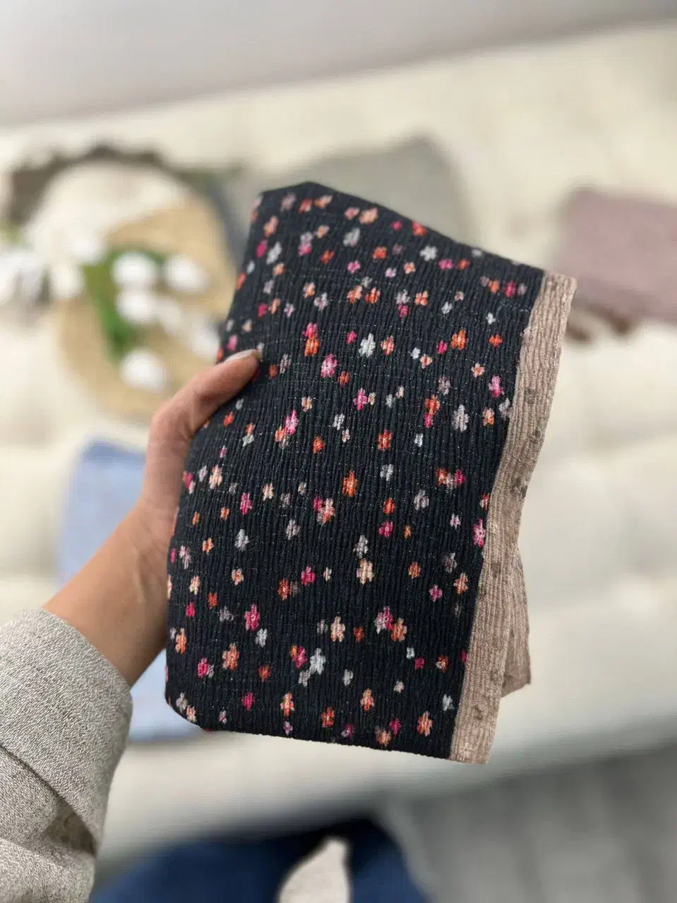 شال لمه‌دار پلیسه برشکا، ۱۲ رنگ خاص و ملایم|لباس|کهنوج, |دیوار