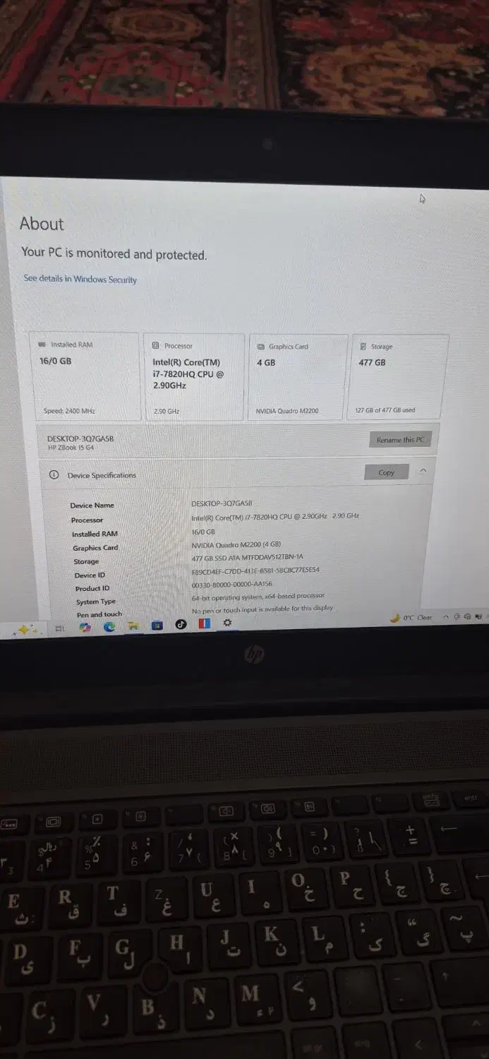 لپ تاپ hpمدل ZBOOK|رایانه همراه|لردگان, |دیوار