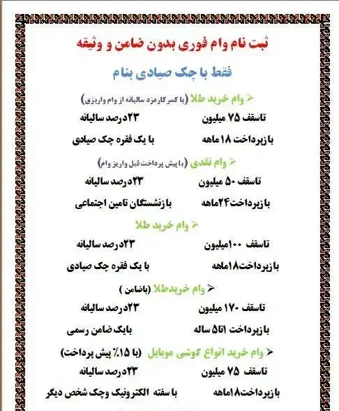 ثبت نام تسهیلات وام فوری بدون ضامن و وثیقه|کارت هدیه و تخفیف|مرند, |دیوار