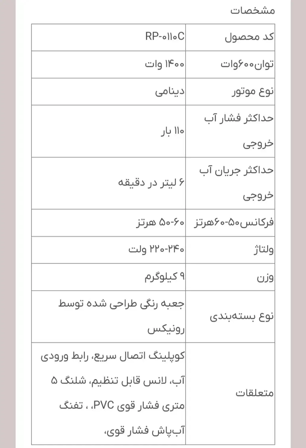 کارواش رونیکس RP 110|لوازم نظافت|مشهد, نوید|دیوار