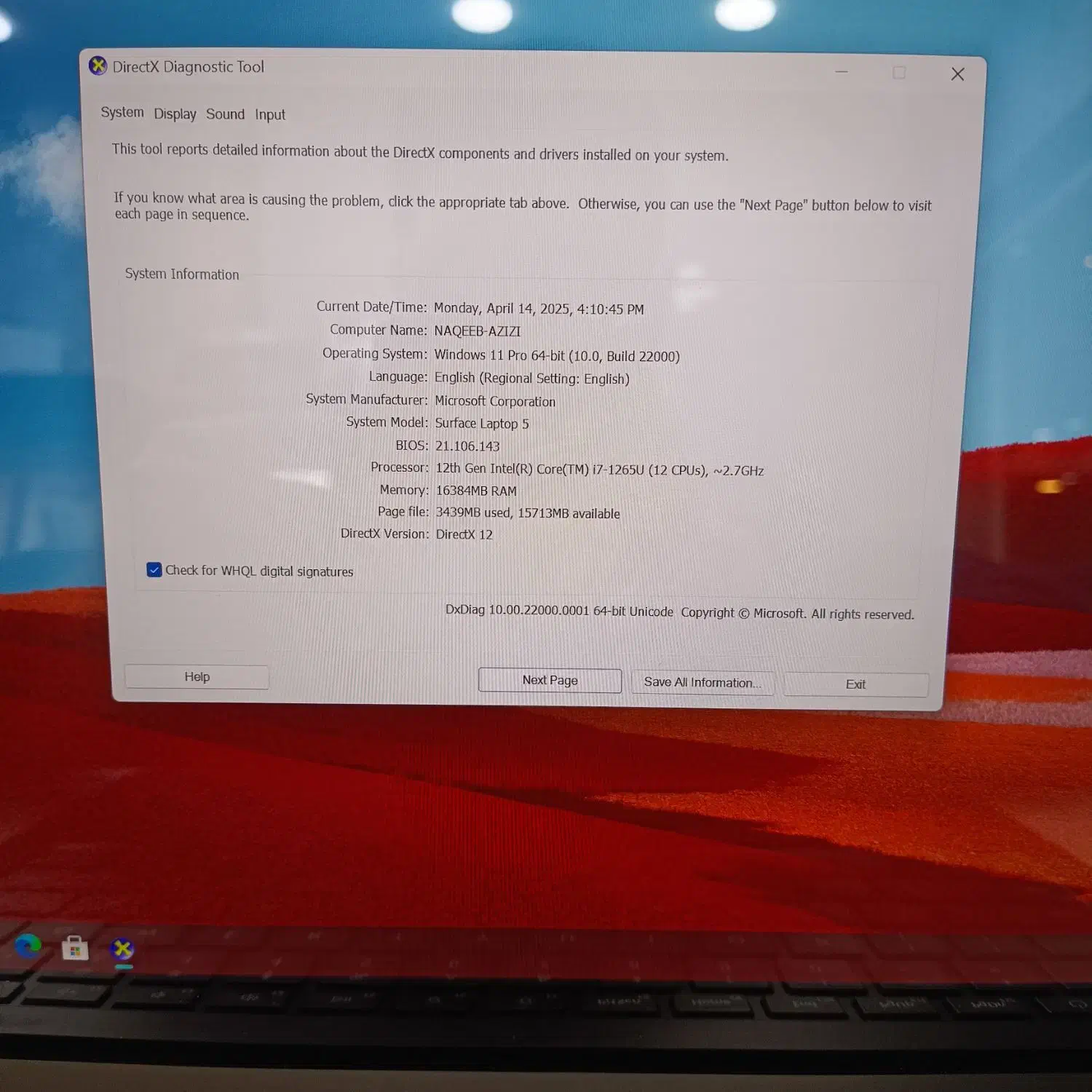 Surface laptop 5 سرفیس ماکروسافت|رایانه همراه|قم, باجک دو|دیوار