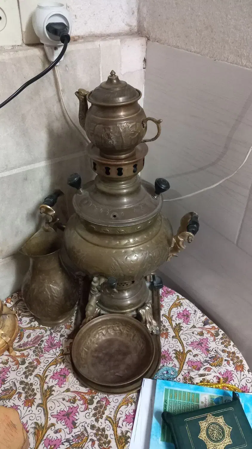 سماور ۲لیتری برنجی گازی|سماور، چای‌ساز، قهوه‌ساز|قم, شاه ابراهیم|دیوار