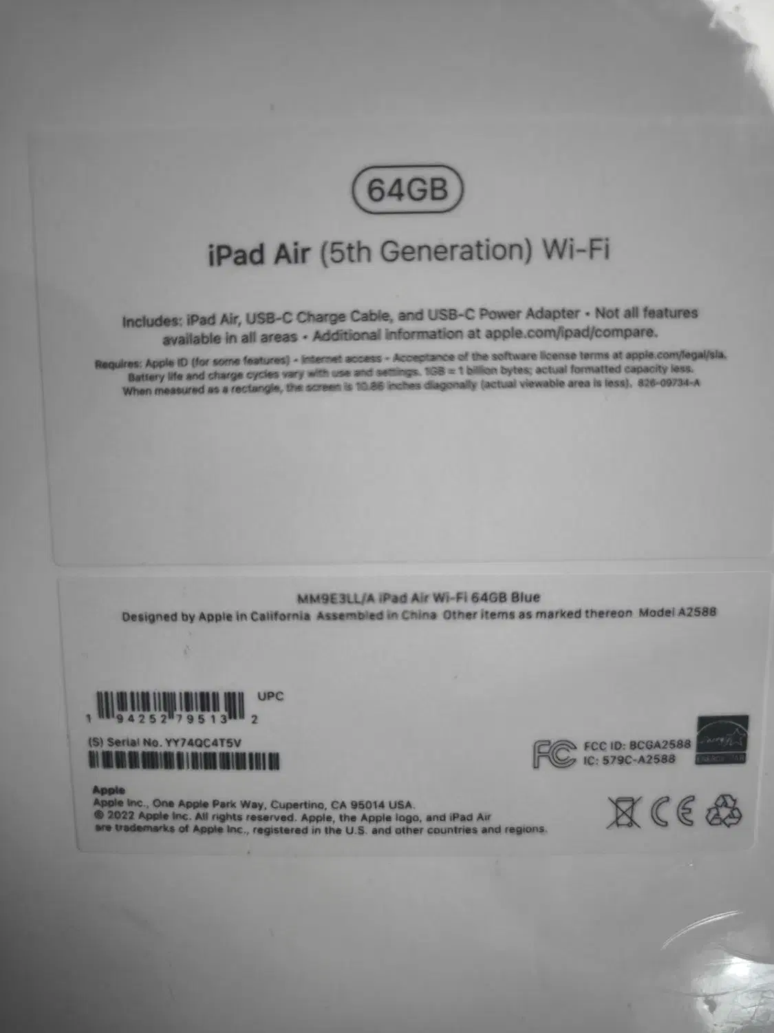 آیپد ایر  64 گیگ wifi 5th|تبلت|ارومیه, |دیوار