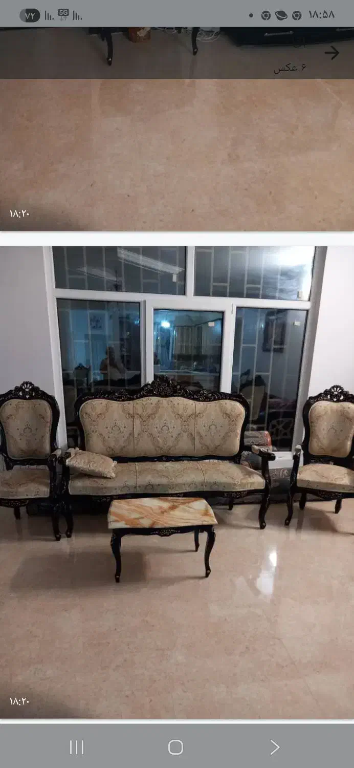 مبل ومیز نهار خوری استیل وراحتی ومیز جلو مبلی|مبلمان خانگی و میز عسلی|دلیجان, |دیوار