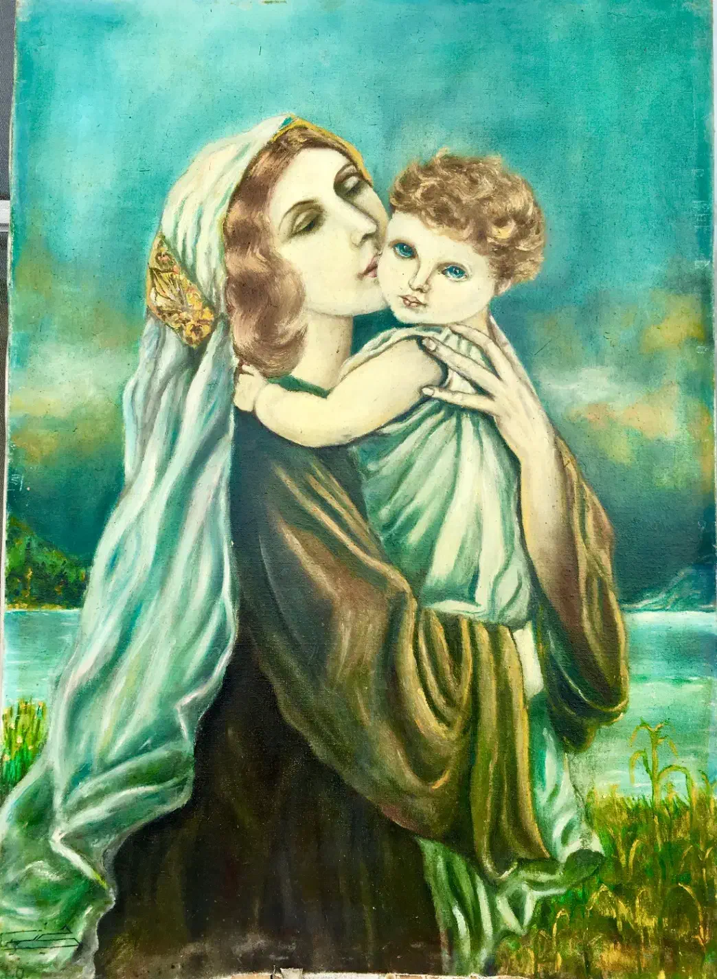 تابلوی نقاشی دیواری رنگ و روغن|تابلو، نقاشی، عکس|نور, |دیوار