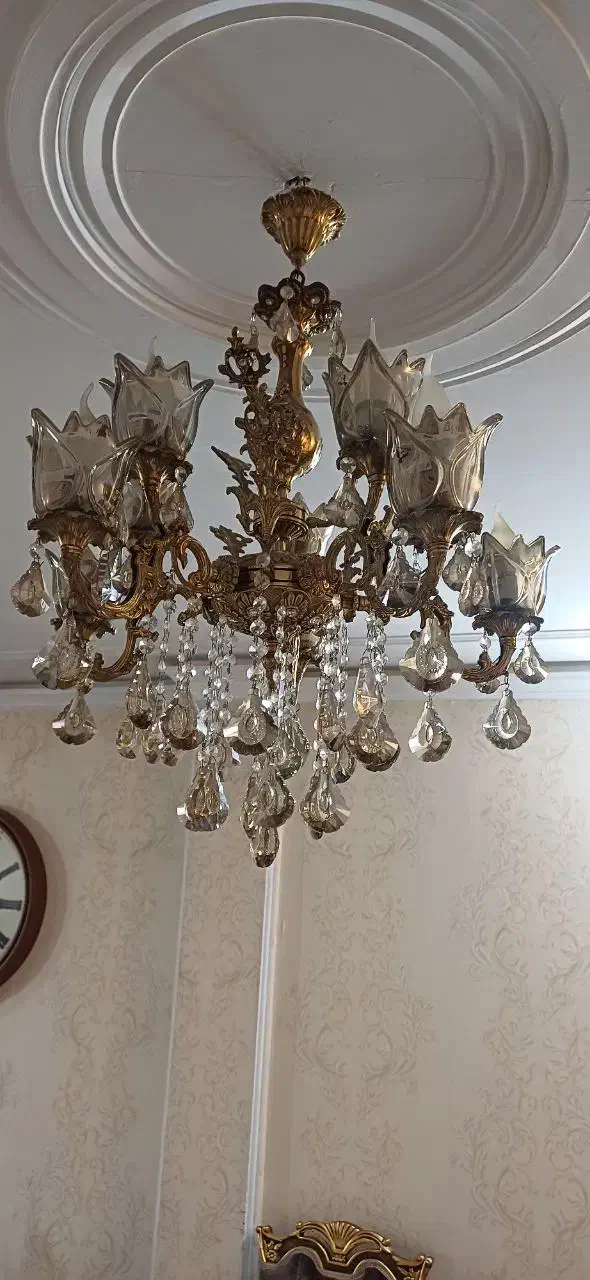 لوستر جنس برنج|لوستر و چراغ آویز|ری, دیلمان|دیوار