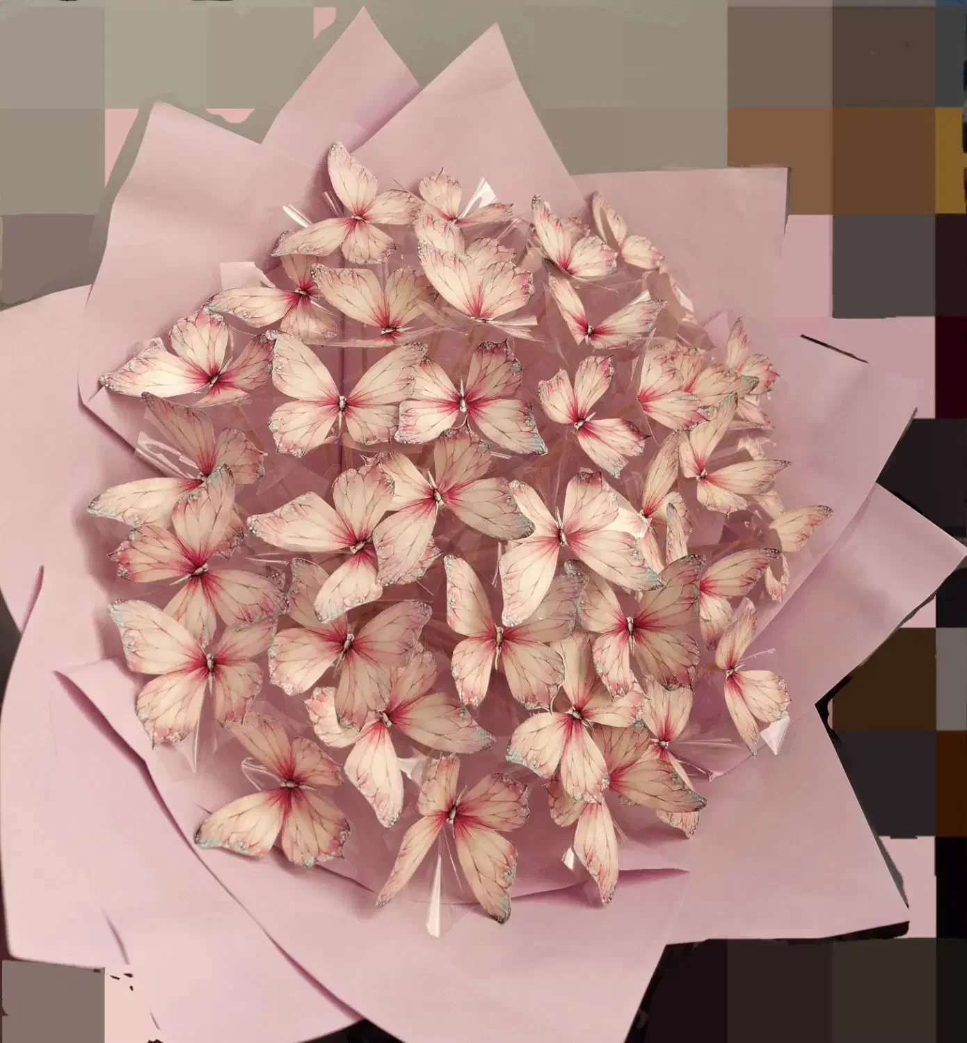 دسته گل پروانه ای|گل مصنوعی|دوگنبدان, |دیوار