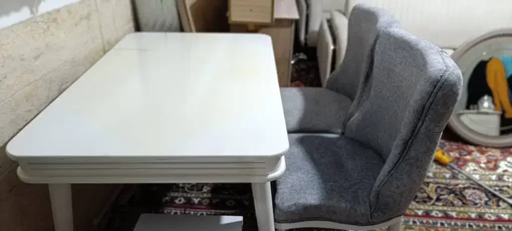 میز ناهار خوری 4 نفره|میز و صندلی غذاخوری|زارچ, |دیوار