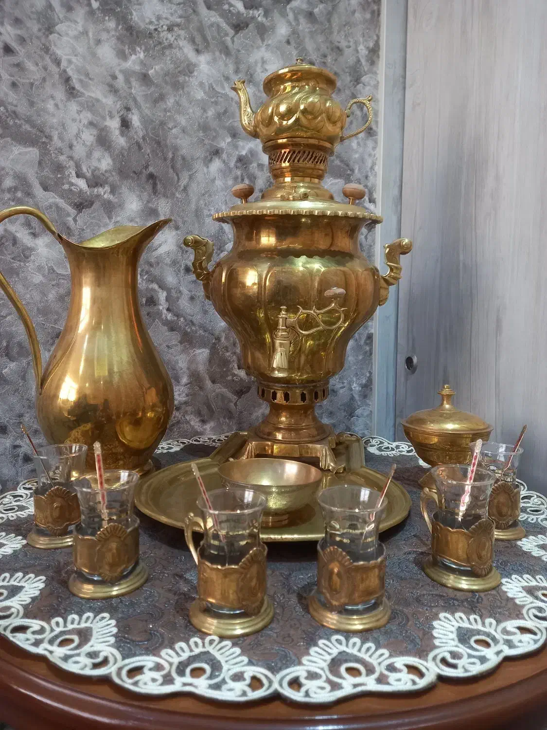 سرویس سماور برنجی|سماور، چایساز، قهوهساز|تهران, چهارصد دستگاه|دیوار