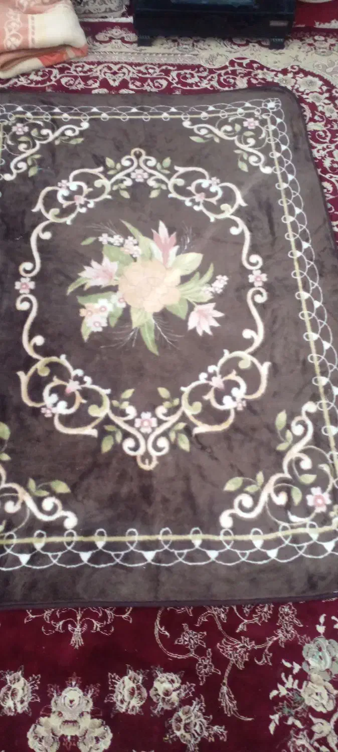 پتوگلبافت کارکرده دونفره ویکنفره|رختخواب، بالش، پتو|بیرجند, |دیوار