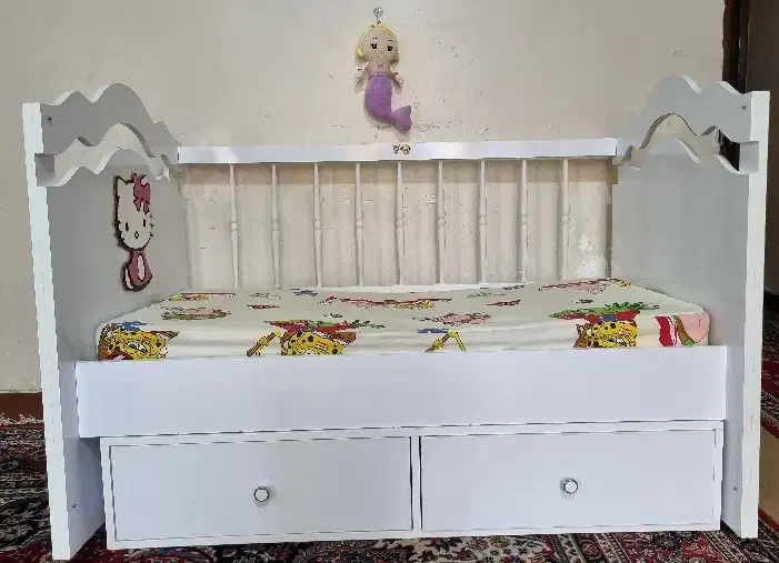 تخت کودک گهواره ای و ثابت تا ۷ سال|تخت و سرویس خواب|اهواز, کمپلو شمالی|دیوار