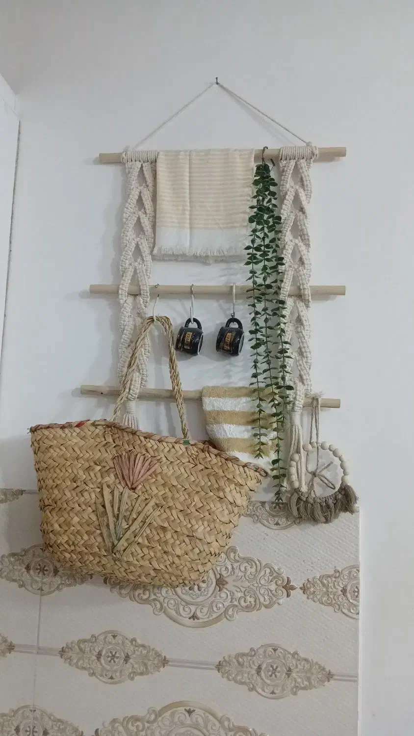 شلف مکرومه|کتابخانه، شلف، قفسه‌های دیواری|رشت, انصاری|دیوار