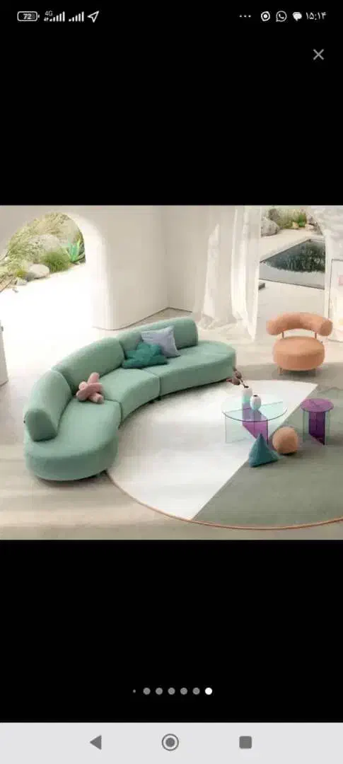 مبل راحتی مدل لوبیایی مدرن//|مبلمان خانگی و میز عسلی|ساوه, |دیوار