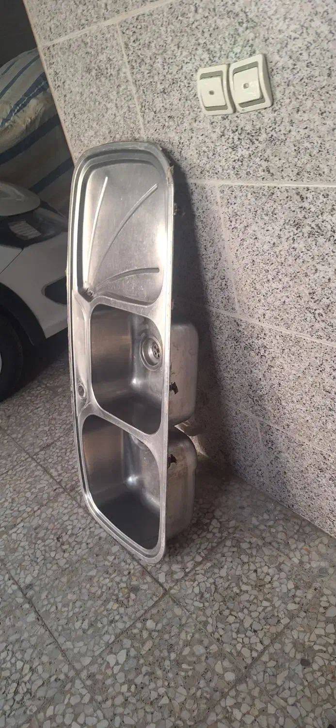 سینک توکار دو لگنه ورق ضخیم|مصالح و تجهیزات ساختمان|کرج, شهرک پردیسان|دیوار