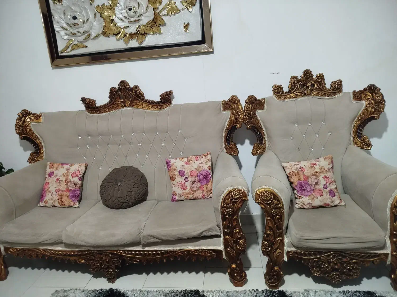 مبل سلطنتی|مبلمان خانگی و میز عسلی|محمدیه-قزوین, |دیوار