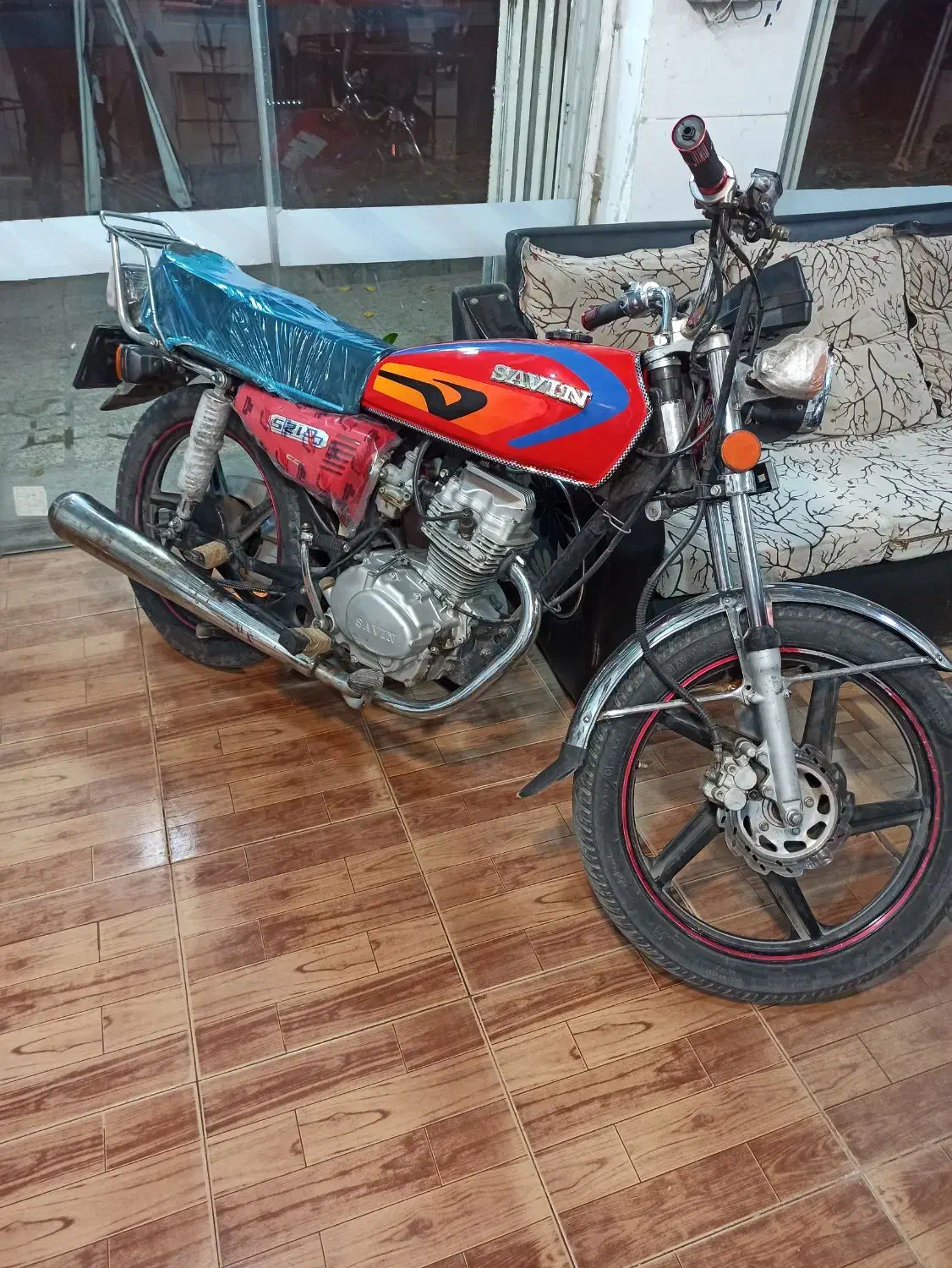 موتور ساوین مدل95سند سفید|موتورسیکلت|نهاوند, |دیوار