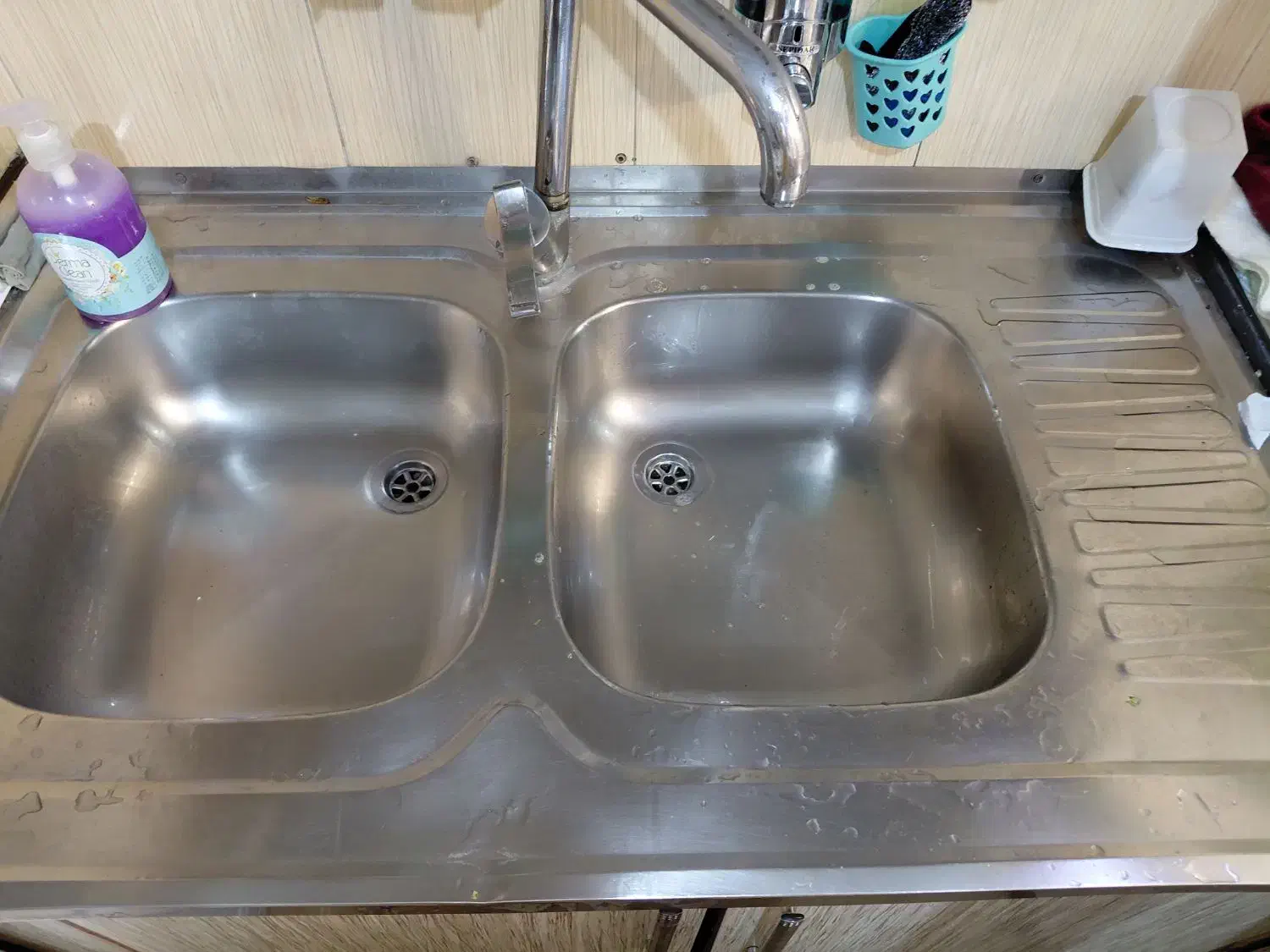 سینک دو لگن|آب‌چکان و نظم‌دهنده ظروف|تهران, شهرک صادقیه|دیوار