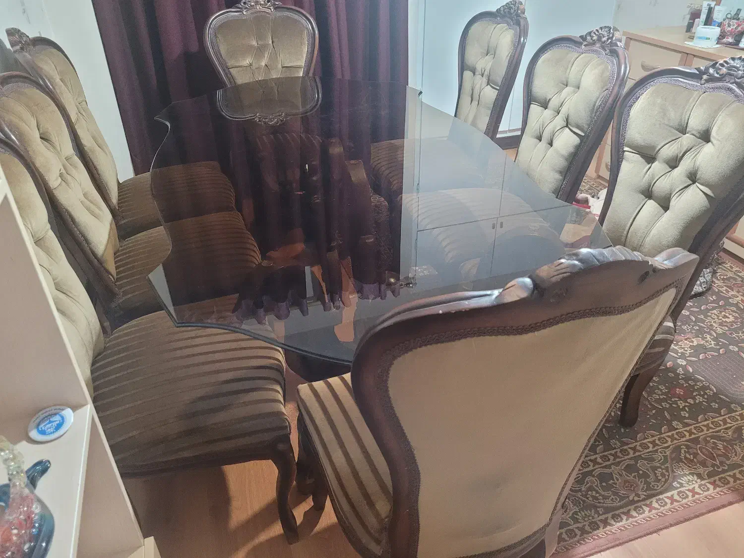 مبلمان ۷نفره بامیزناهارخوری شیشه ای و۲تختخواب|مبلمان خانگی و میز عسلی|تهران, شهران شمالی|دیوار