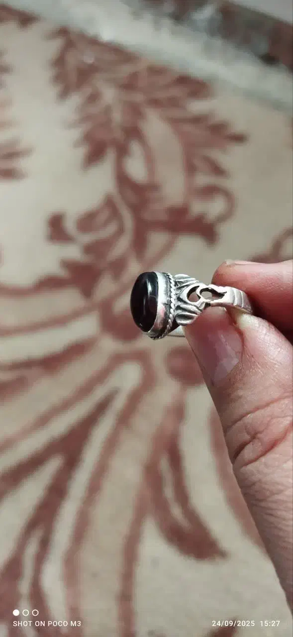 انگشتر زیبای جزع یمنی|جواهرات|نهاوند, |دیوار