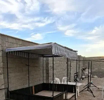 الاچیق سایه بان تخت باغ کافه سفره خانه تخت اهنی|تخت و سرویس خواب|مشکیندشت, |دیوار