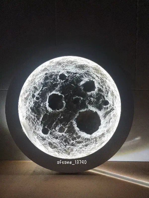 ساعت دیواری ورومیزی طرح ماه|ساعت دیواری و تزئینی|آبادان, |دیوار