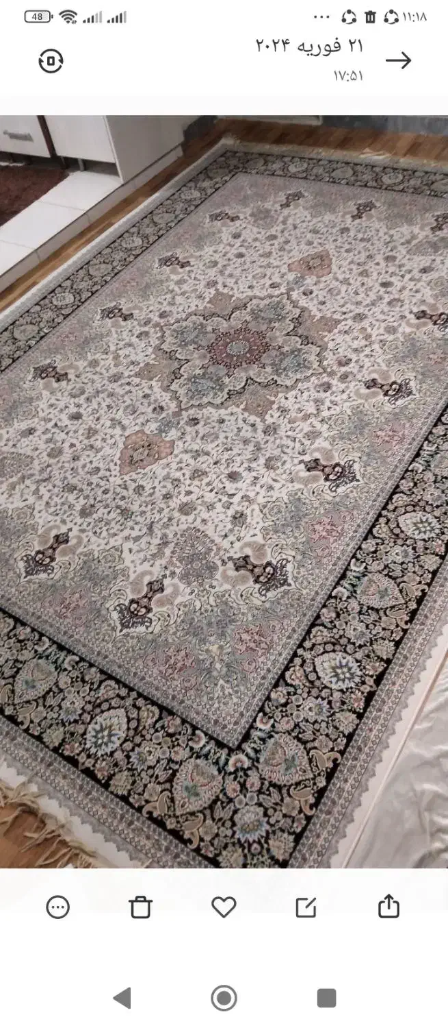 یک جفت فرش ۱۲۰۰ شانه|فرش|قزوین, |دیوار