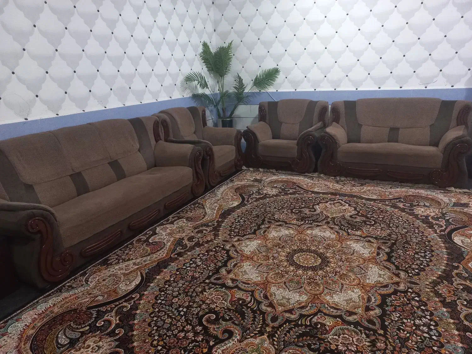مبل راحتی ۷ نفره|مبلمان خانگی و میز عسلی|امیدیه, |دیوار