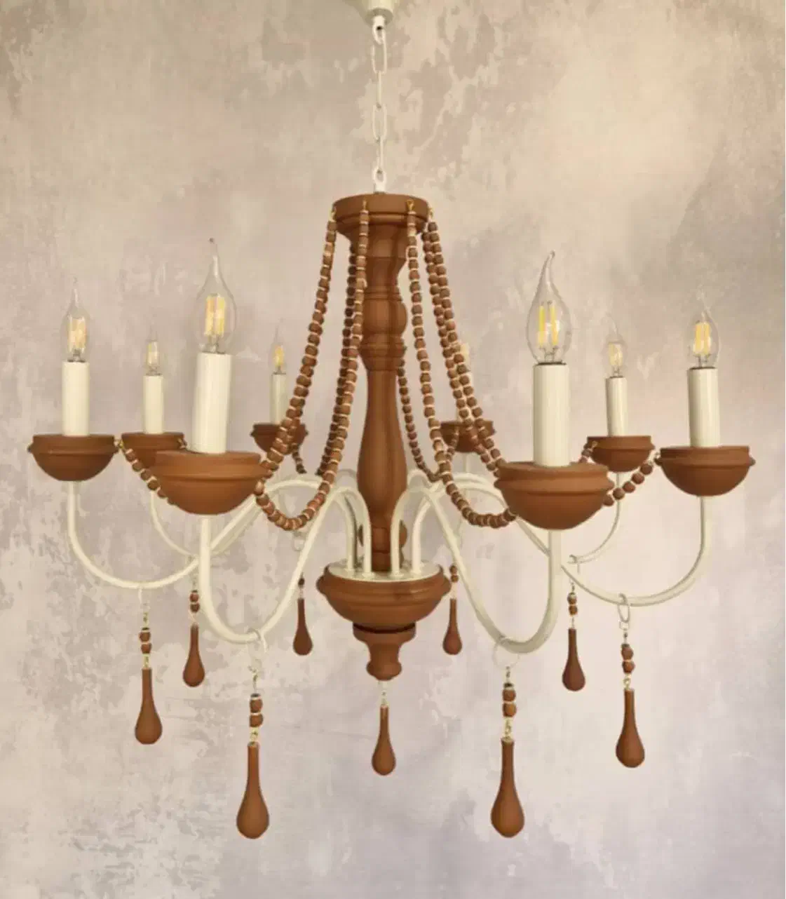 لوستر جذاب فلزچوب|لوستر و چراغ آویز|چهاردانگه (تهران), |دیوار